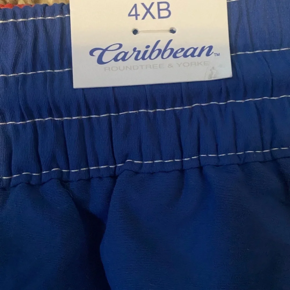 $59 NWT Roundtree & Yorke Blue Swim Trunks with Elastic Waistband 4XB